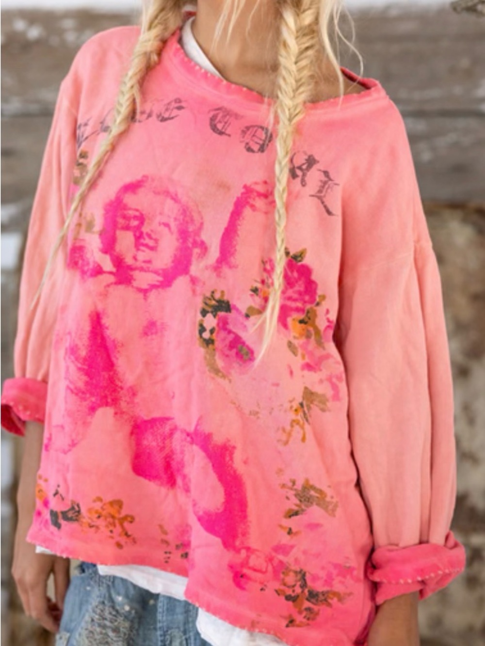 Magnolia Pearl Love To All Hermosa Sweatshirt NWT